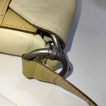 BOTTEGA VENETA Yellow Cowhide Embossed Single Shoulder Bag Silver Hardware Vintage model Removable shoulder strap-(SKU)-930402903