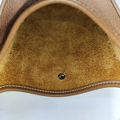 HERMÈS Evelyne TPM Gold Brown Clemence Leather Evelyne Shoulder Bag Crossbody Bag Silver Hardware Removable Strap U Complete Accessories-(SKU)-954343620