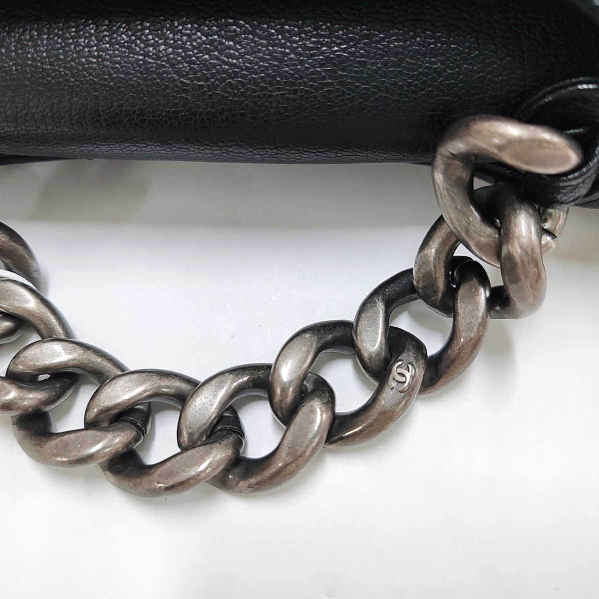 CHANEL PERFECT EDGE Black Lamb Skin Quilted Monogram Crossbody Bag Handbag Shoulder Bag Ruthenium Hardware 21 Clasp-(SKU)-966996971