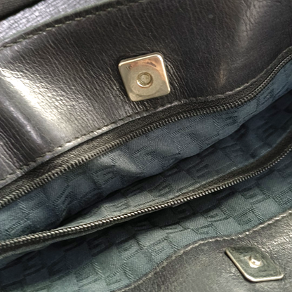 GUCCI Tote bag Black Leather Single Shoulder Bag Silver Hardware-(SKU)-945631188