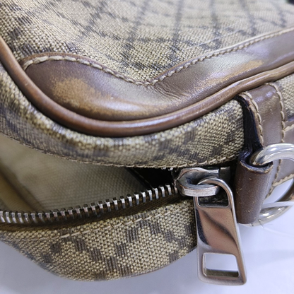 GUCCI GG Blooms Small size Khaki Calfskin Printed Handbag Silver Hardware-(SKU)-948628450