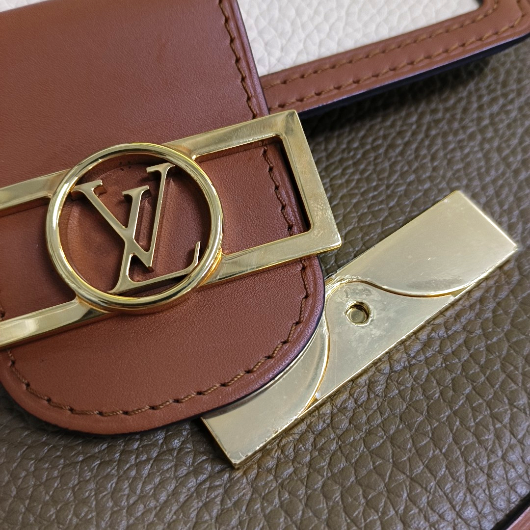LOUIS VUITTON DAUPHINE Mini Colorful Leather Dauphine Crossbody Shoulder Bag Gold Hardware Removable Strap-(SKU)-956077638