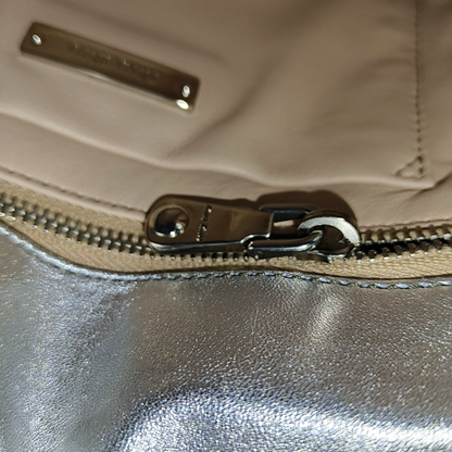 Miu Miu Silver leather patched crossbody bag Silver Hardware Removable shoulder strap-(SKU)-936787329