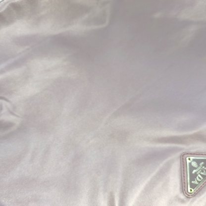 PRADA Tote bag Lavender Nylon Logo Tote Bag Single Shoulder Bag Silver Hardware-(SKU)-13802237