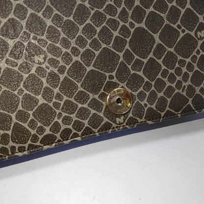NINA RICCI Khaki Coated Fabric Monogram Single Shoulder Bag Handbag Golden hardware Removable shoulder strap-(SKU)-935601864