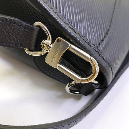 LOUIS VUITTON BUCI Black EPI Leather Water Ripple Shoulder Bag Crossbody Bag with Detachable Strap-(SKU)-956131000
