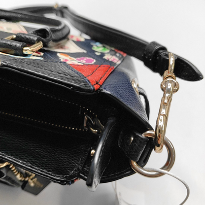 COACH SWAGGER Multicolor Leather Print Woven Crossbody Shoulder Bag Tote Golden hardware Removable shoulder strap-(SKU)-944220951