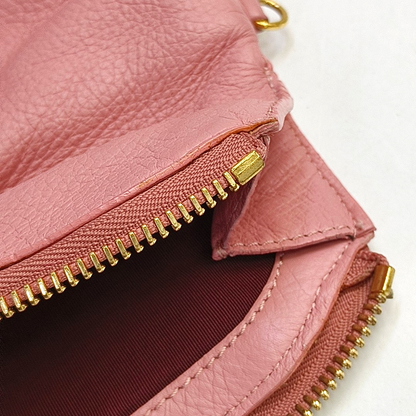 BURBERRY Pink Leather Single Shoulder Bag, Crossbody Golden hardware Removable shoulder strap-(SKU)-952753489