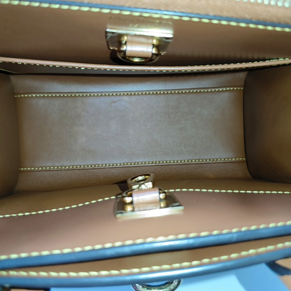 LOUIS VUITTON CITY STEAMER Mini Beige Calfskin Steam Bag Shoulder Bag Convertible Strap-(SKU)-965273931