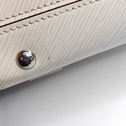 LOUIS VUITTON CLUNY Mini Size Beige EPI Calfskin Water Ripple Pattern Shoulder Bag Tote Bag Crossbody Bag Silver Hardware Removable Strap Included Accessories Complete-(SKU)-969178861
