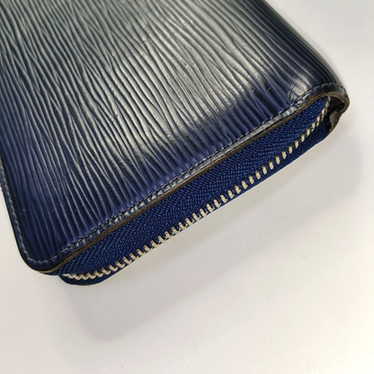 LOUIS VUITTON 深蓝色EPI牛皮水波纹钱包 Silver Hardware-(SKU)-955956837