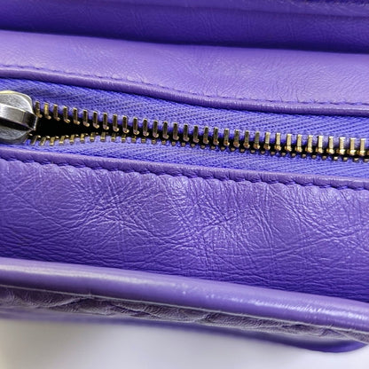 CHANEL GABRIELLE Small Purple Calfskin QuiltedShoulder Bag Crossbody Bag Gold Silver Ruthenium Hardware 29K-(SKU)-969086425