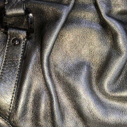 BURBERRY Silver Cowhide Single Shoulder Bag Crossbody Tote Bag Black hardware Removable shoulder strap-(SKU)-938135515