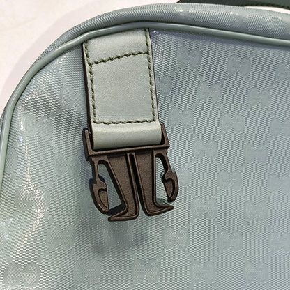 GUCCI Light Blue Coated Canvas La Vieille Russie Single Shoulder Bag Crossbody Bag Silver Hardware-(SKU)-958171840