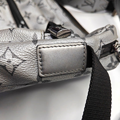 LOUIS VUITTON TRIO Grey Calfskin Monogram Crossbody Shoulder Bag Silver Hardware-(SKU)-967525800