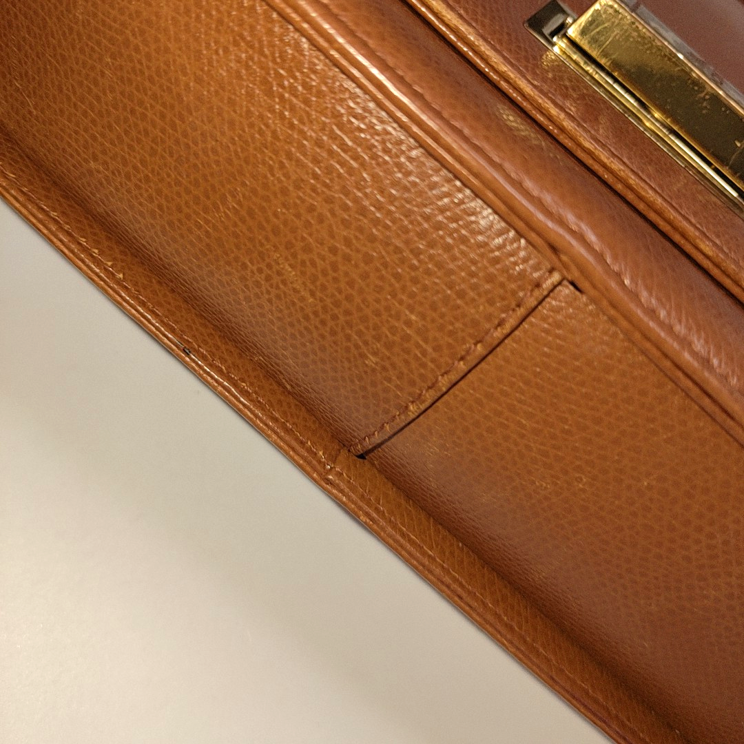 MCM Brown Cowhide Single Shoulder Bag Tote Golden hardware-(SKU)-930978260