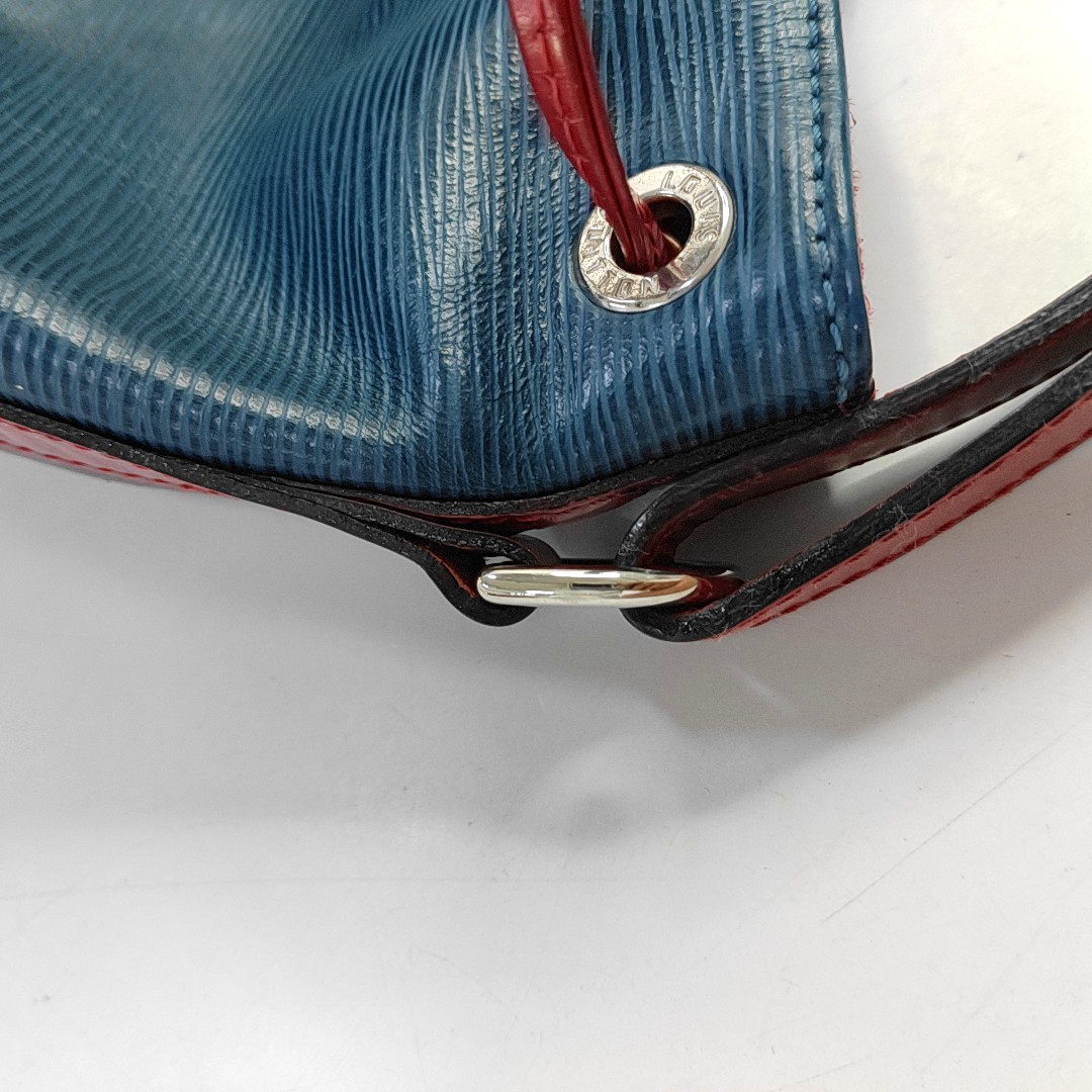 LOUIS VUITTON NOÉ Medium size 蓝色EPI牛皮水波纹Shoulder Bag Handbag Silver Hardware Removable shoulder strap-(SKU)-957681531