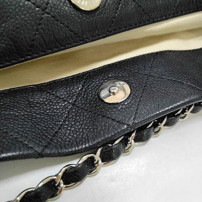 CHANEL CC POCKET Black Calfskin Quilted Handbag Silver Hardware 19 Clasp-(SKU)-968860530