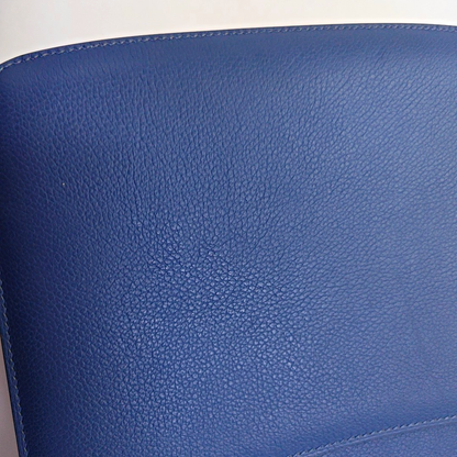 HERMÈS 2002 royal blue Evercolor leather crossbody bag shoulder bag silver hardware A-(SKU)-951512753