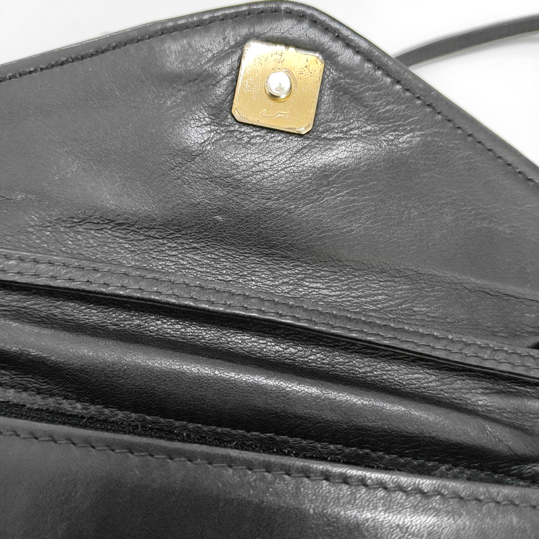 FENDI Black Leather Woven Single Shoulder Handbag Silver Hardware Removable shoulder strap-(SKU)-959209591