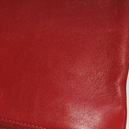 CELINE TRIO Small size Red Cowhide Crossbody Single Shoulder Bag Golden hardware Sub-bag-(SKU)-929979475
