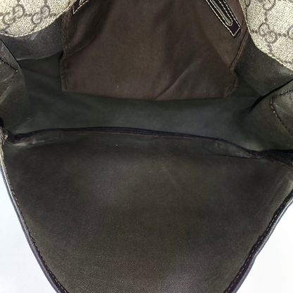 GUCCI GG Imprime Ebony Coated Canvas Monogram Single Shoulder Bag Golden hardware-(SKU)-959825887