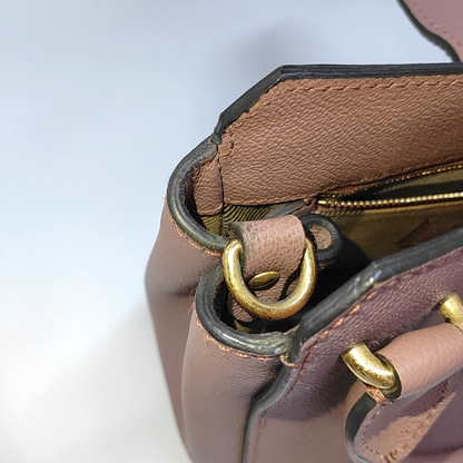 BURBERRY Buckle Pink Cowhide Sling Bag Tote Bag Golden hardware shoulder straps-(SKU)-955529544