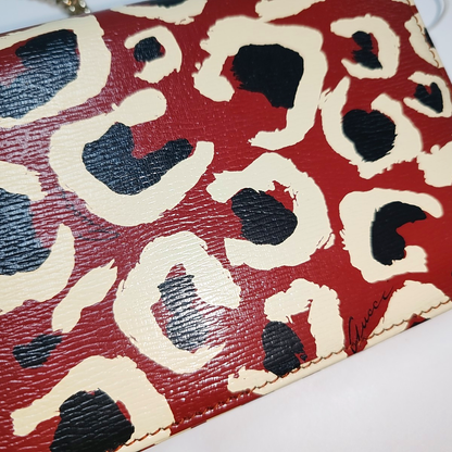 GUCCI Multicolor Cowhide Printed Single Shoulder Bag Crossbody Golden hardware Removable shoulder strap-(SKU)-935230997