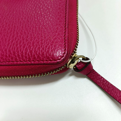 GUCCI Swing Fuchsia Leather Wallet Golden hardware-(SKU)-958800282