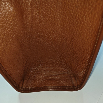 BURBERRY Brown Cowhide Handbag Silver Hardware-(SKU)-14318361