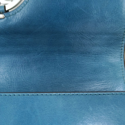 TORY BURCH Miller Blue cowhide single shoulder bag Silver Hardware Removable shoulder strap-(SKU)-14132600