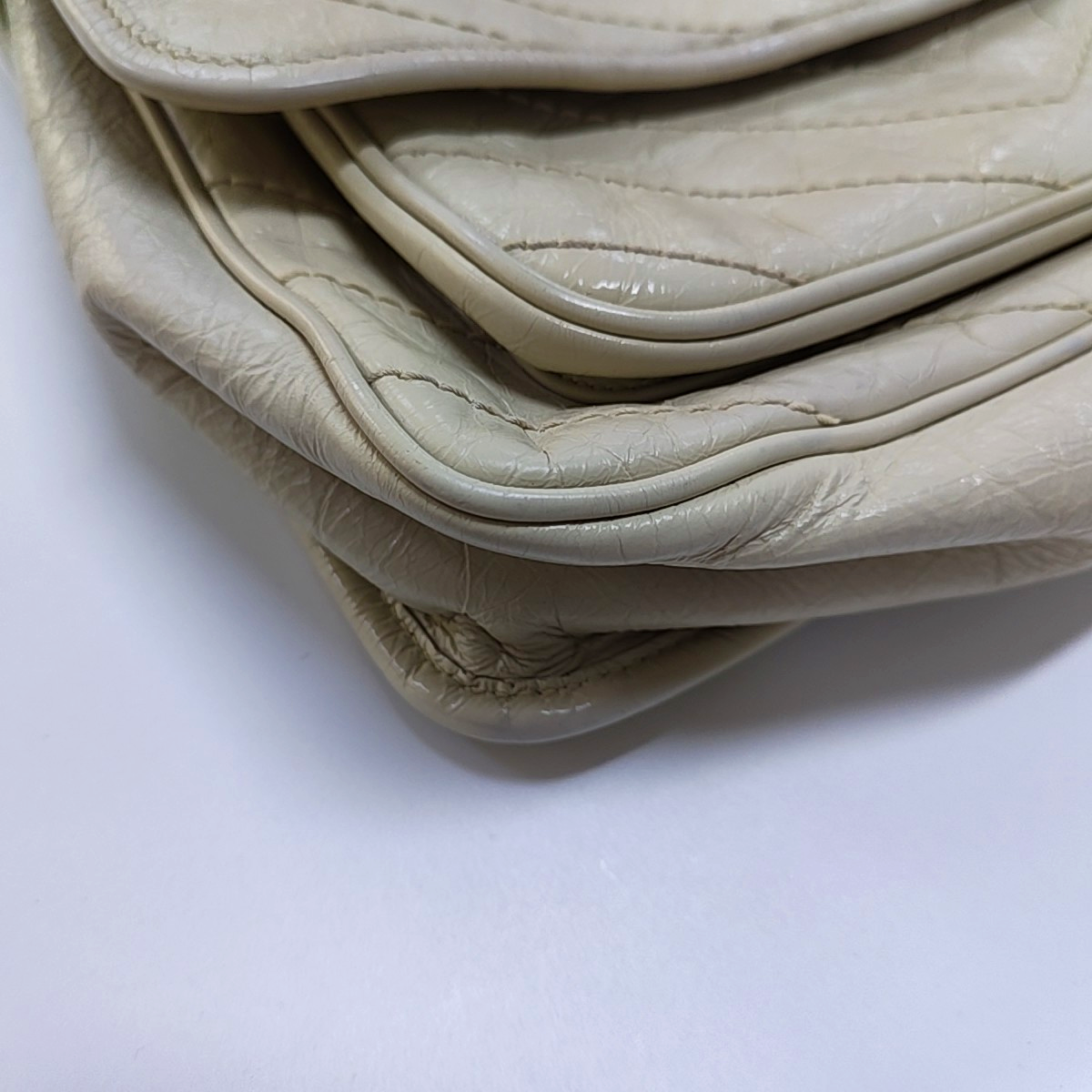 YSL NIKI Medium Beige Calfskin Plaid Quilted Shoulder Bag Crossbody Bag Palladium Hardware-(SKU)-963808720