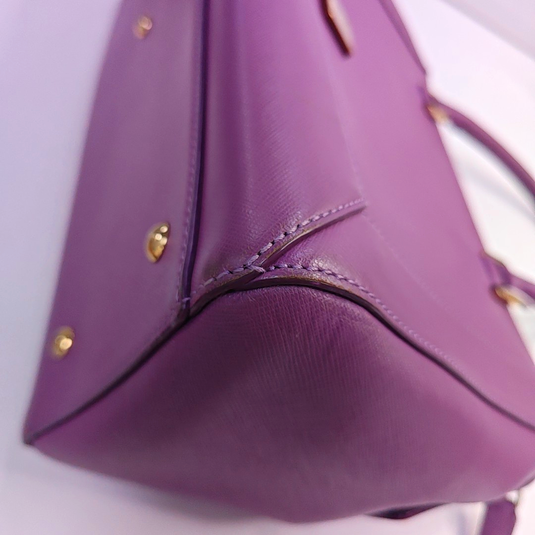 MCM NUOVO Purple Leather Crossbody Handbag Single Shoulder Bag Golden hardware Removable shoulder strap-(SKU)-951703920