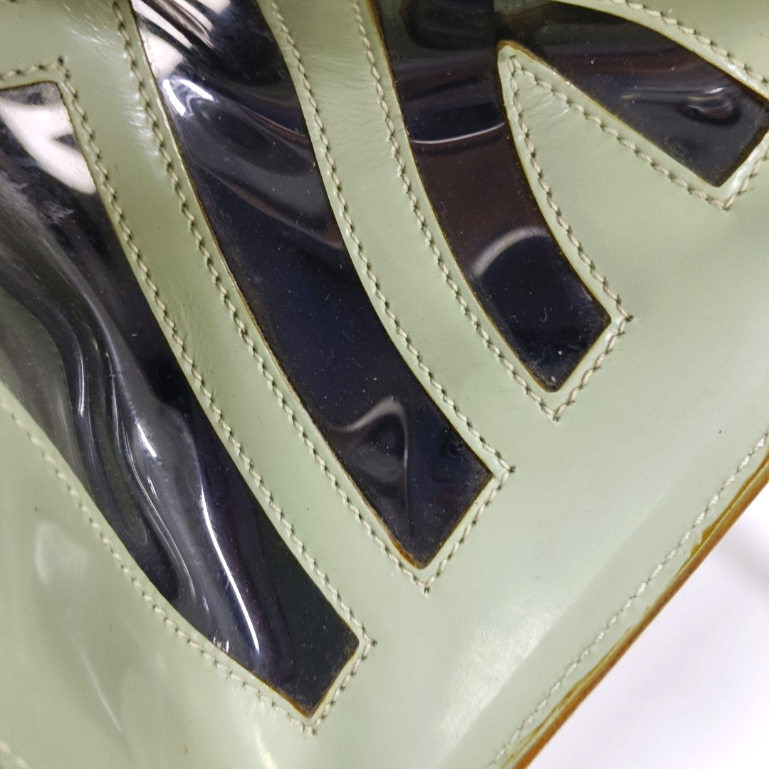 FERRAGAMO Tote bag Light Green Cowhide Single Shoulder Bag Tote Bag Silver Hardware-(SKU)-930402799
