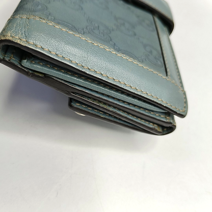 GUCCI Green Calfskin Monogram Embossed Wallet Golden hardware-(SKU)-953039436