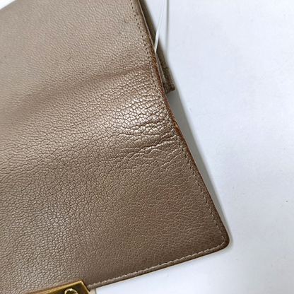 Cartier Champagne Leather Wallet Golden hardware-(SKU)-942555569