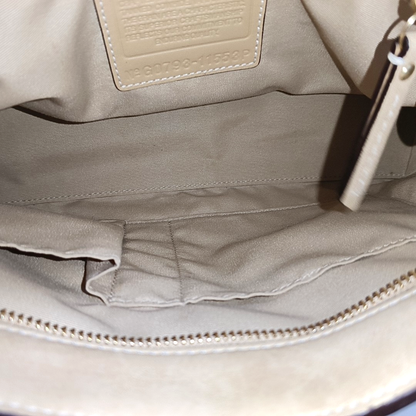 COACH Tote bag Khaki Leather Single Shoulder Bag and Handbag Golden hardware-(SKU)-933061501