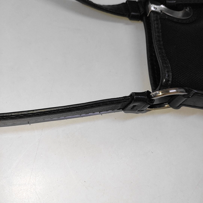 FERRAGAMO Tote bag Black Fabric Single Shoulder Bag Handbag Silver Hardware-(SKU)-942554388
