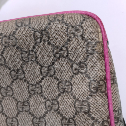 GUCCI Multicolor Coated Canvas Monogrammed Printed Single Shoulder Bag Crossbody Bag Silver Hardware-(SKU)-956794063