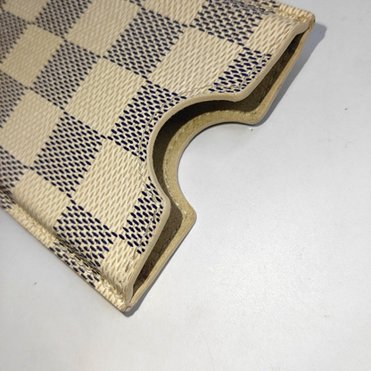 LOUIS VUITTON White Coated Canvas Checkered Handbag-(SKU)-939346137