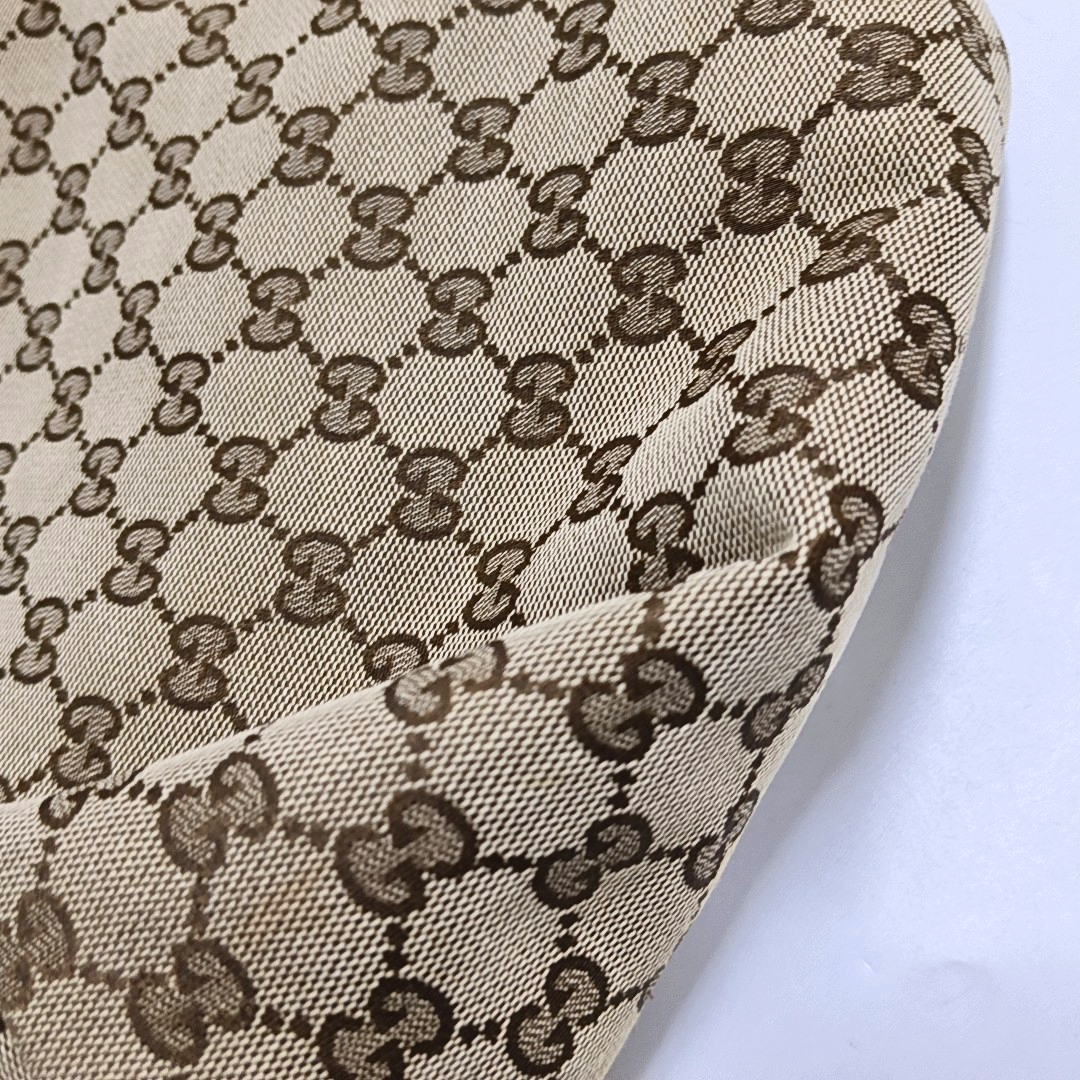 GUCCI GG Imprime Khaki Canvas Monogram Crossbody Shoulder Bag Silver Hardware-(SKU)-958715963