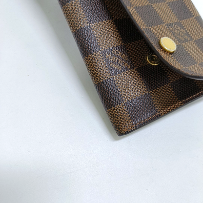 LOUIS VUITTON GRAPHITE LONG Brown Coated Canvas Checkered Wallet Golden hardware-(SKU)-959718998