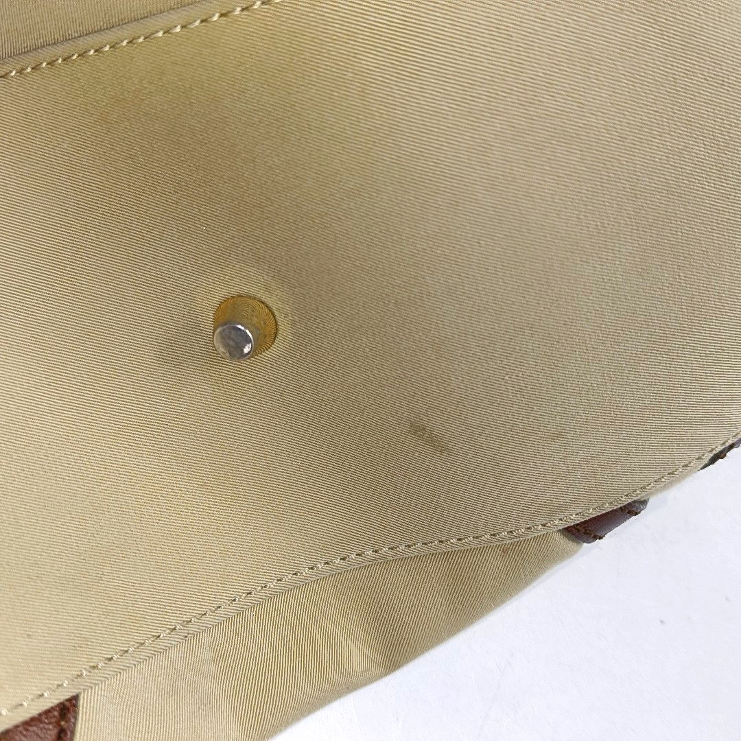 BURBERRY CanterburyMedium Khaki Canvas No Shoulder Bag-(SKU)-936730743