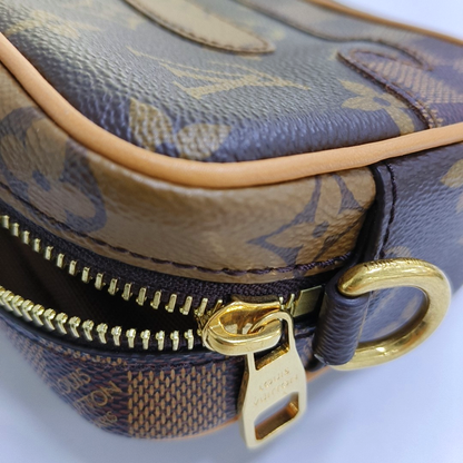 LOUIS VUITTON MARLY DRAGONNE Dark Brown Coated Canvas Monogram Chessboard Crossbody Bag, Gold Hardware, Detachable Shoulder Strap, Accessories Included-(SKU)-964636872
