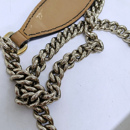 GUCCI Emily Chain Small size Brown Patent Leather Horse Bit Single Shoulder Bag Golden hardware-(SKU)-954647848