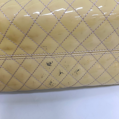 FERRAGAMO Tote bag Yellow Cowhide Quilted Handbag Silver Hardware-(SKU)-937625513