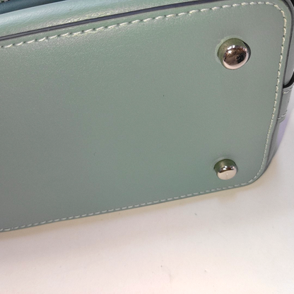 COACH SIERRA Khaki Coated Canvas Monogram Single Shoulder Bag Crossbody Tote Bag Silver Hardware Removable shoulder strap-(SKU)-942239694