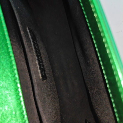 CHANEL BOY CHANEL Medium Green Patent Leather Quilted Shoulder Bag Crossbody Bag with Detachable Strap-(SKU)-959630688