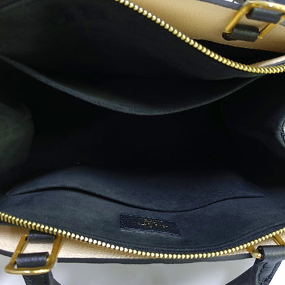 LOUIS VUITTON PALAIS Small Black Leather Monogram Embossed Crossbody Shoulder Bag Handbag Tote Bag Golden Hardware Removable Strap-(SKU)-965877183