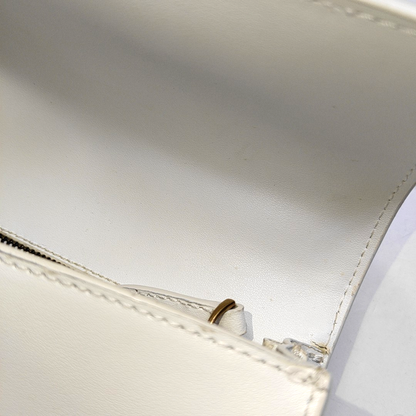 PINKO mini White Cowhide Studs Crossbody Bag Shoulder Bag Golden hardware-(SKU)-944690837